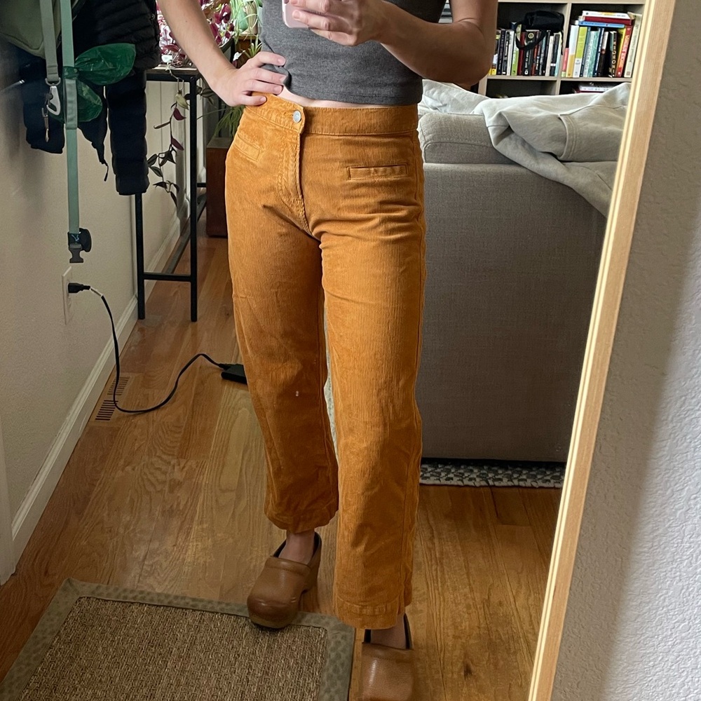 Lucky Brand Tan Corduroy Crop Pants